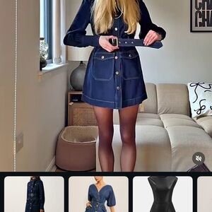 Commense Navy Mini Dress